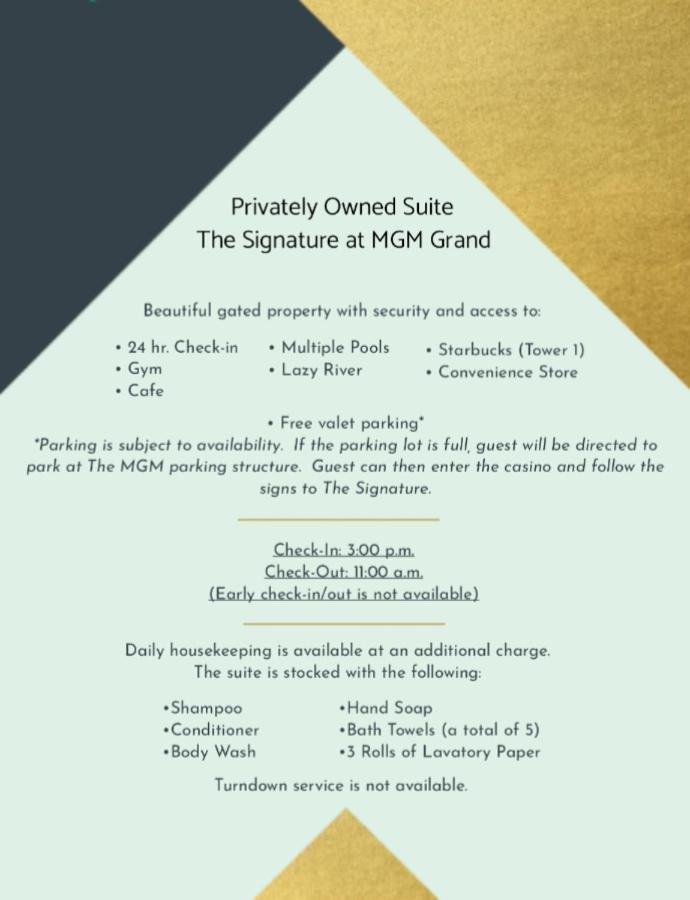 Private Studio - No Resort Fee - The Signature At Mgm Grand Tower B Las Vegas Exterior foto